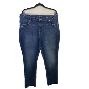 Riders by Lee Jeans Womens 16M Blue Dark Wash Slim Straight Skinny